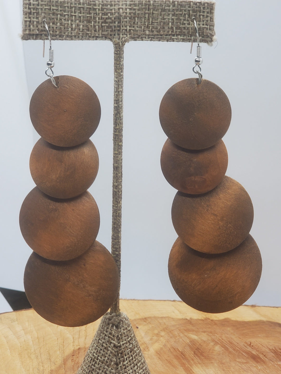 Wooden Circle Earrings