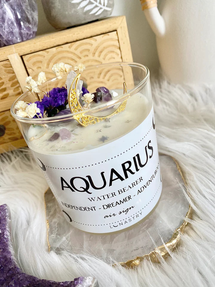 Lunastry Zodiac Candles