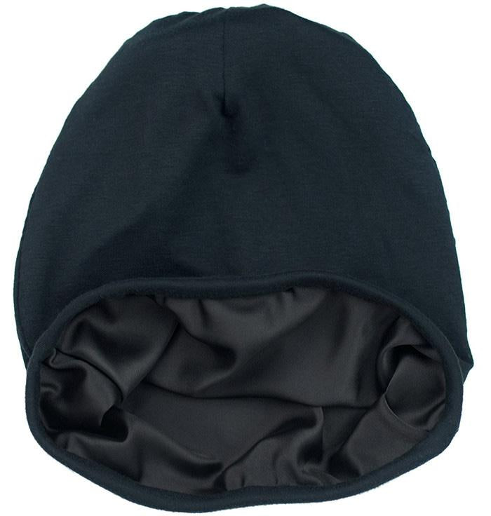 Slap Hair Cap FocusCare Satin Lined Sleep Slouchy Cap Curly Girl Slap
